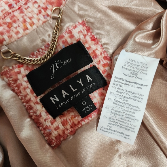 J. Crew Daphne in Italian Tweed Topcoat Faded Guava Nayla Size 0 - Picture 10 of 11
